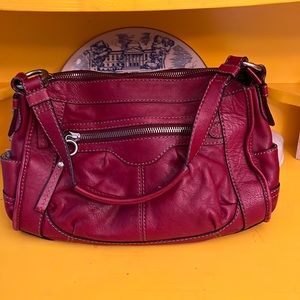 Fossil medium-sized dark red shoulder bag